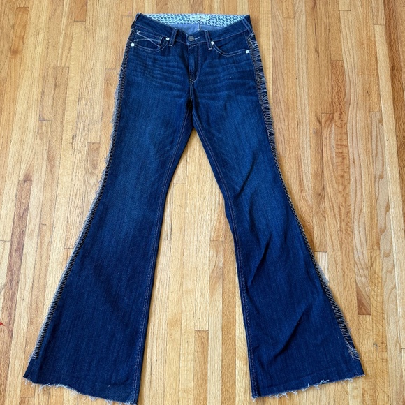 Ariat R.E.A.L. High Rise Fringe Flare Jeans. - Picture 2 of 14
